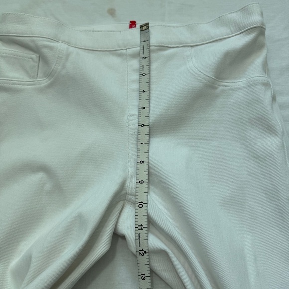 Spanx Large White Jean-ish Ankle Leggings Jeans ~ Slimming Comfort - Picture 4 of 8